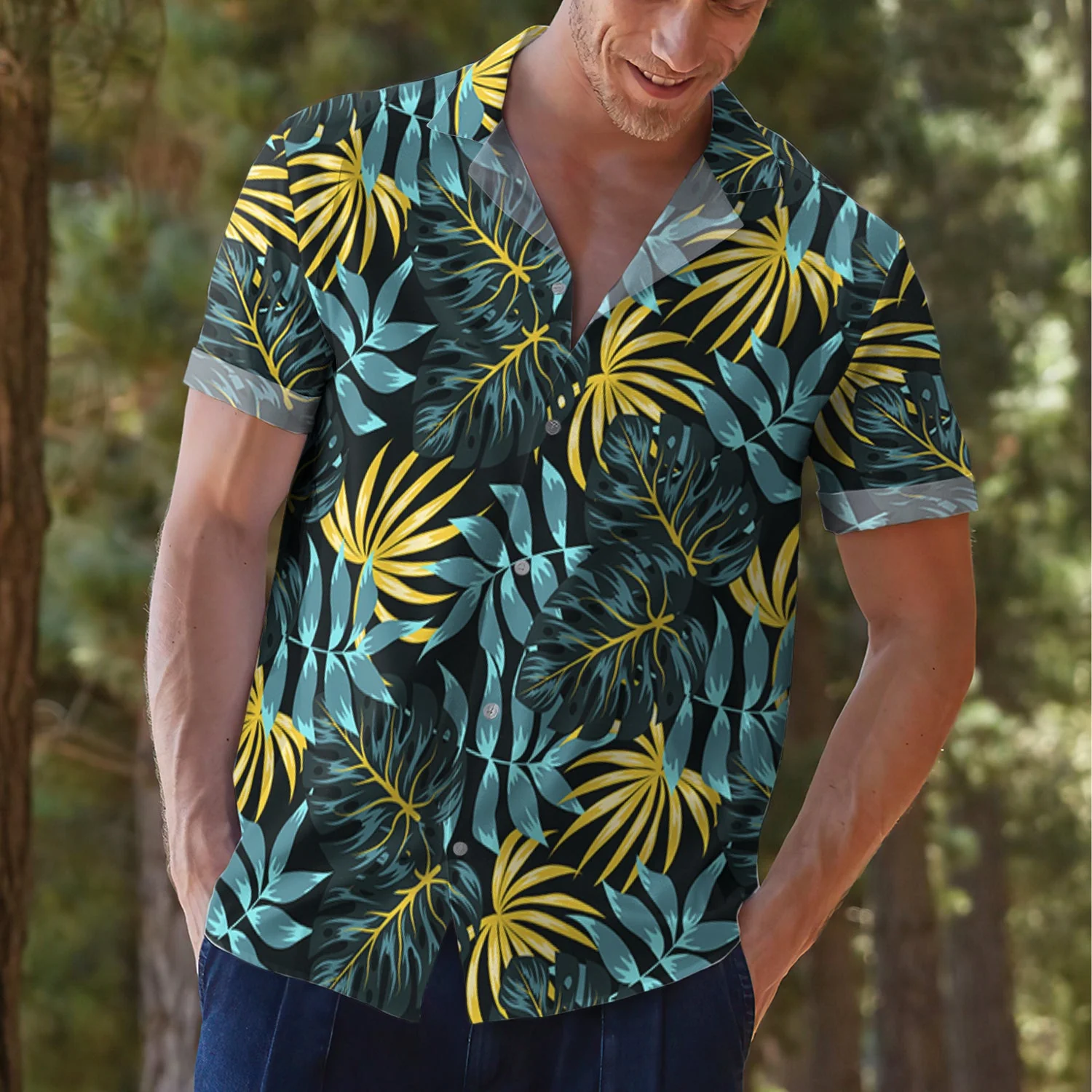 The Most Pawfect Dog Dad - Personalized Custom Hawaiian Shirt - Image 2