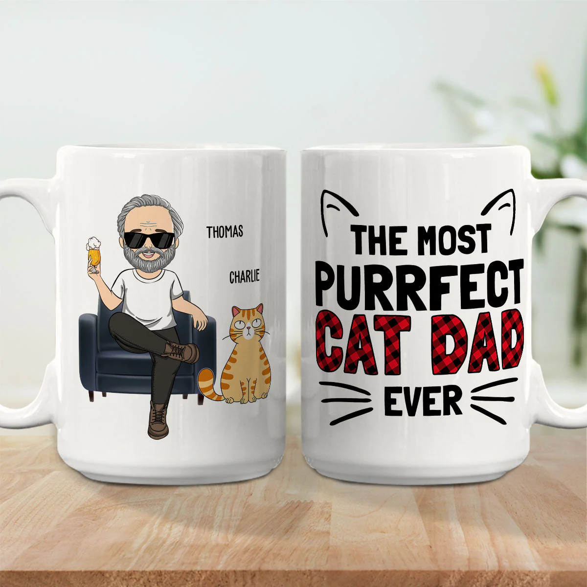 The Most Purrfect Cat - Personalized Custom Coffee Mug - Image 4