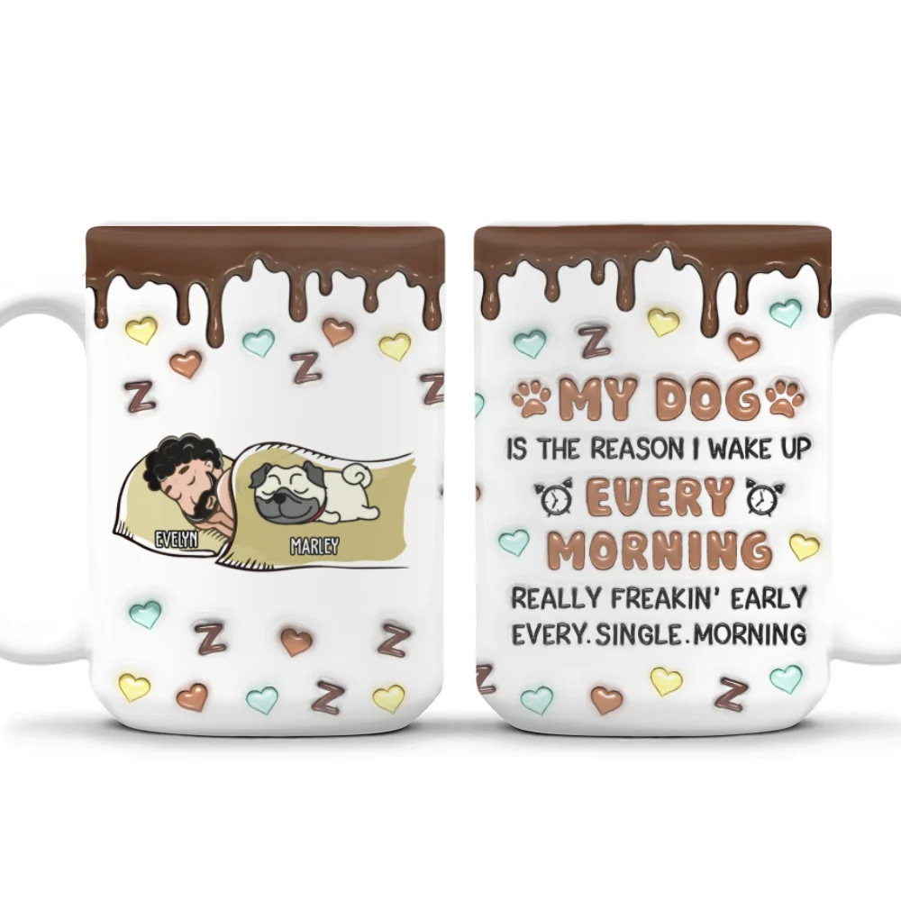 The Reason I Wake Up - Personalized Custom 3D Inflated Effect Mug - Image 7