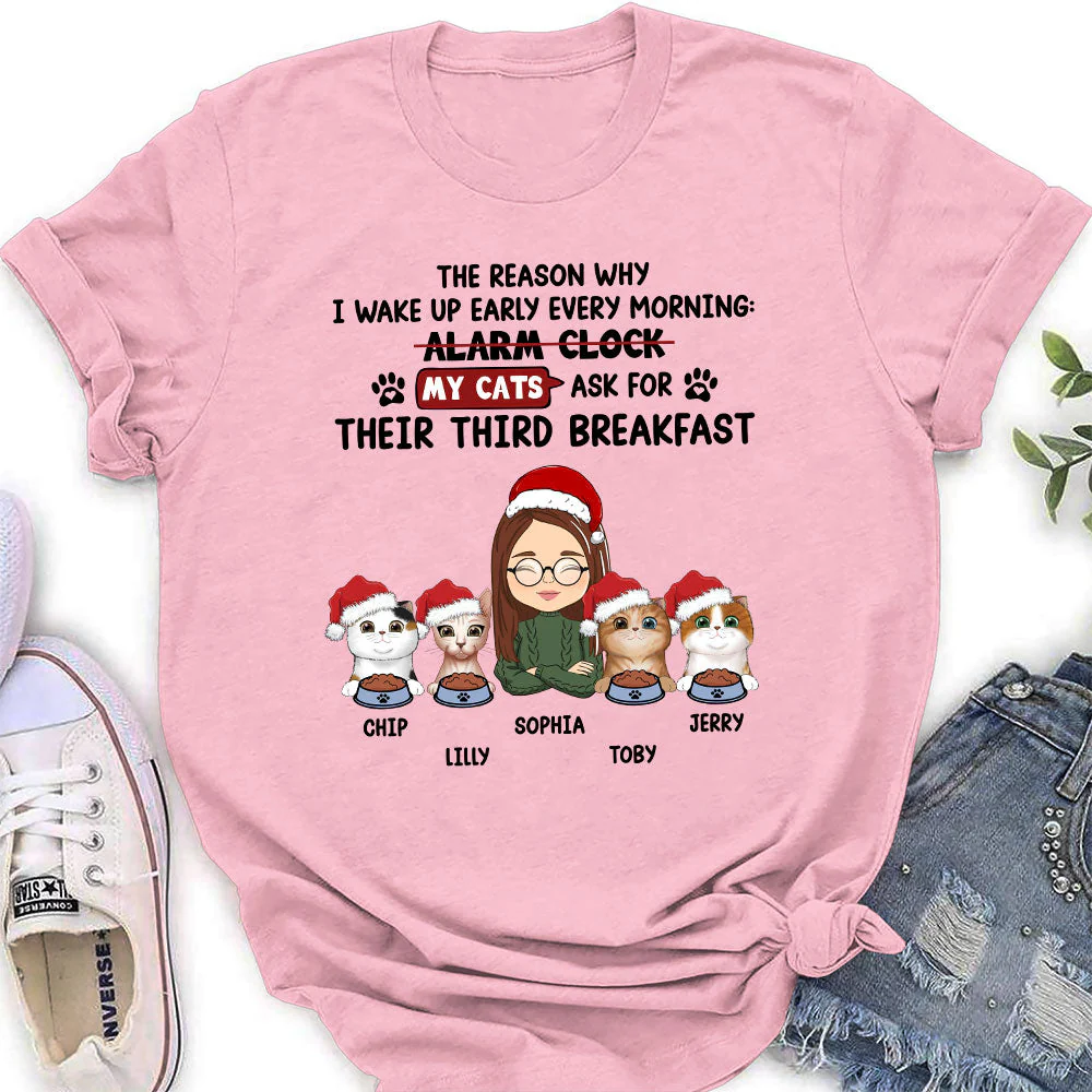 The Reason Why I Wake Up - Personalized Custom Women's T-shirt - Image 4