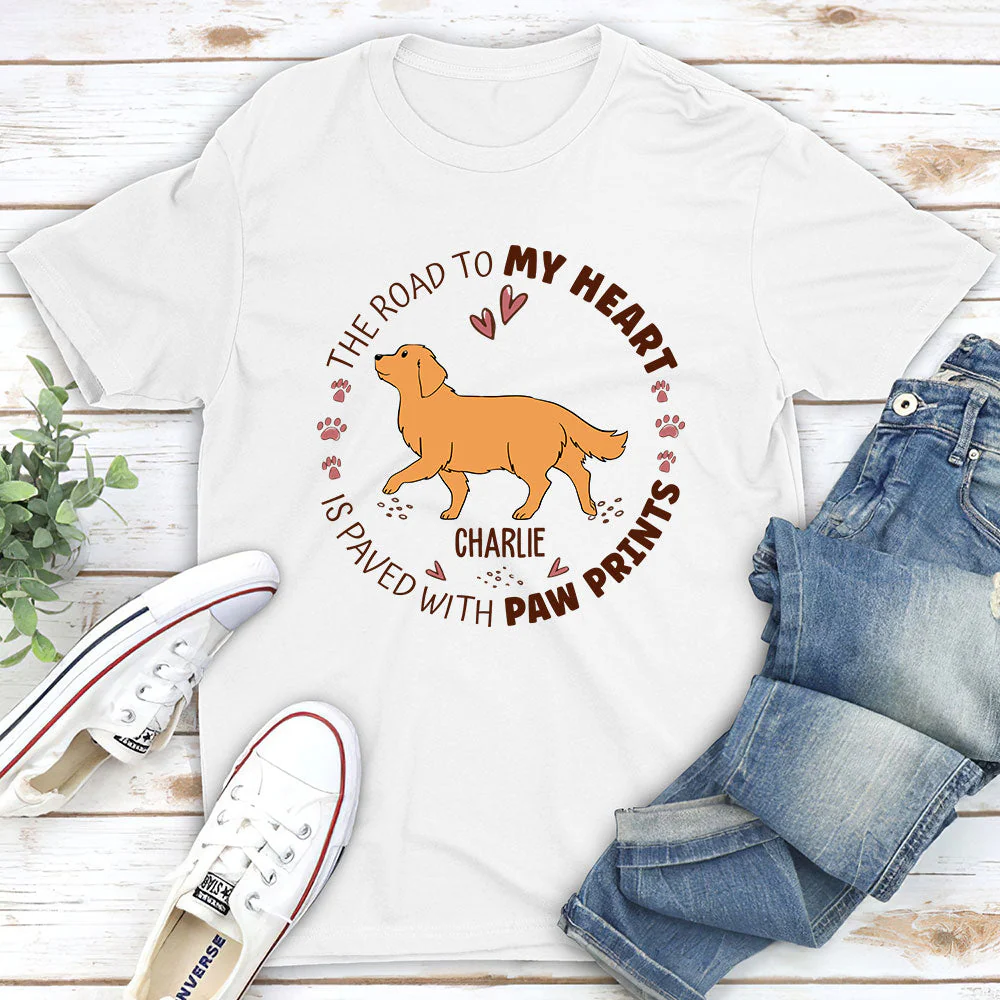 The Road To My Heart - Personalized Custom Unisex T-shirt - Image 2