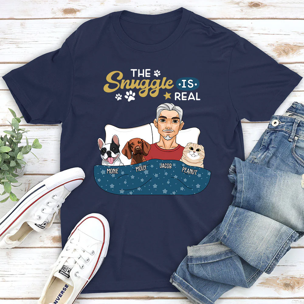 The Snuggle Real - Personalized Custom Unisex T-shirt - Image 2