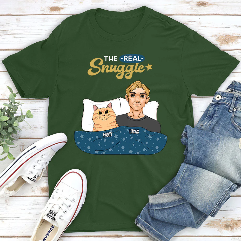 The Snuggle Real - Personalized Custom Unisex T-shirt - Image 3