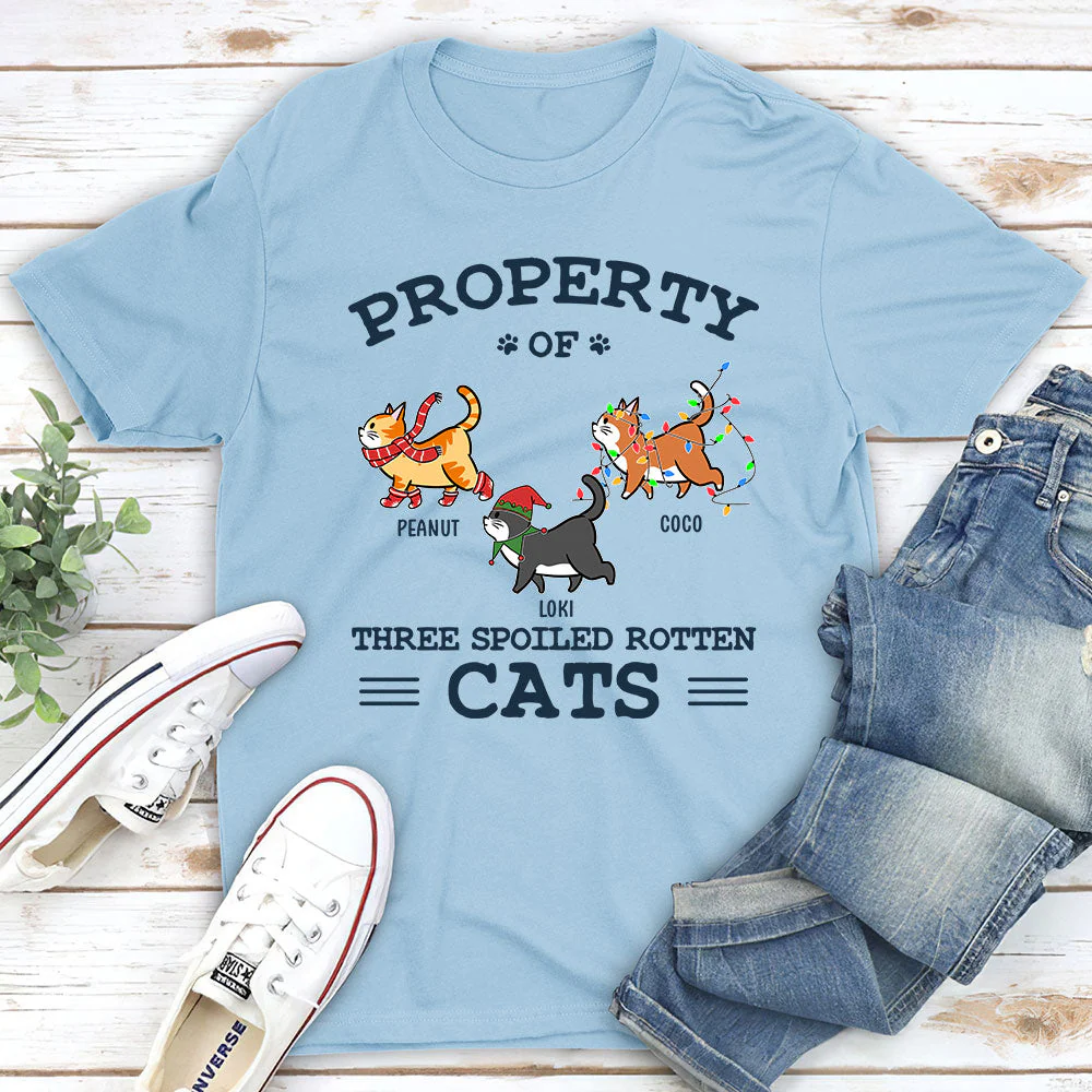The Spoiled Rotten Cats - Personalized Custom Unisex T-shirt - Image 3