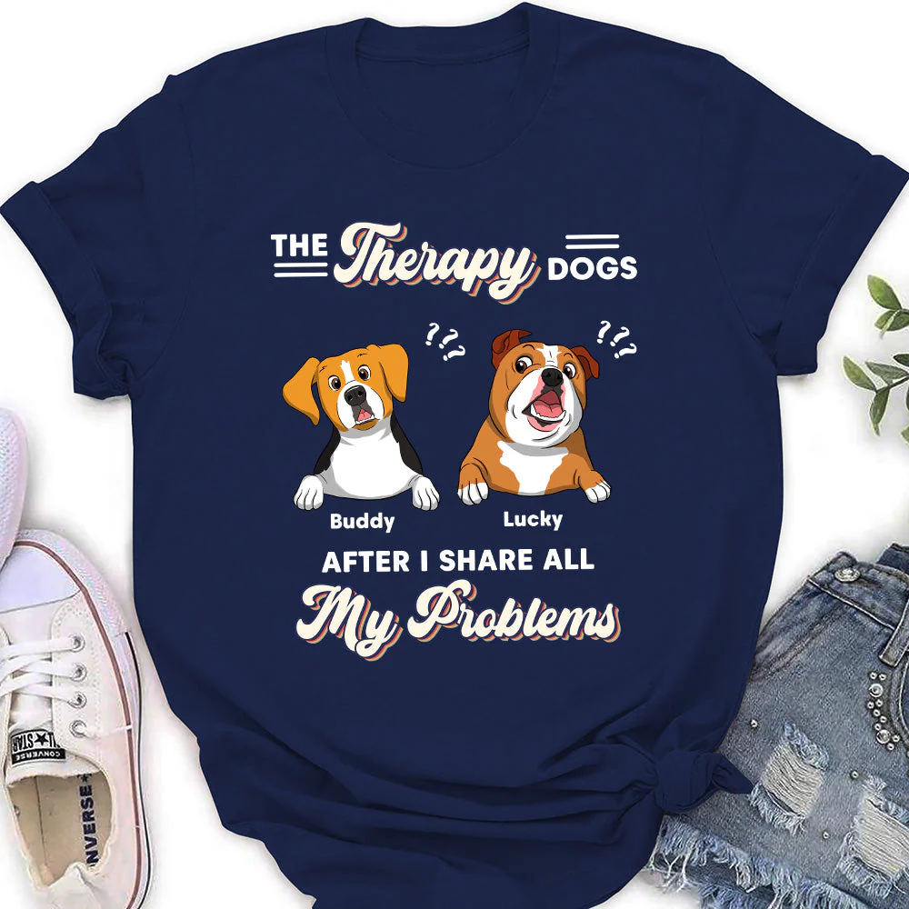The Therapy Dog - Personalized Custom Women's T-shirt - Image 3