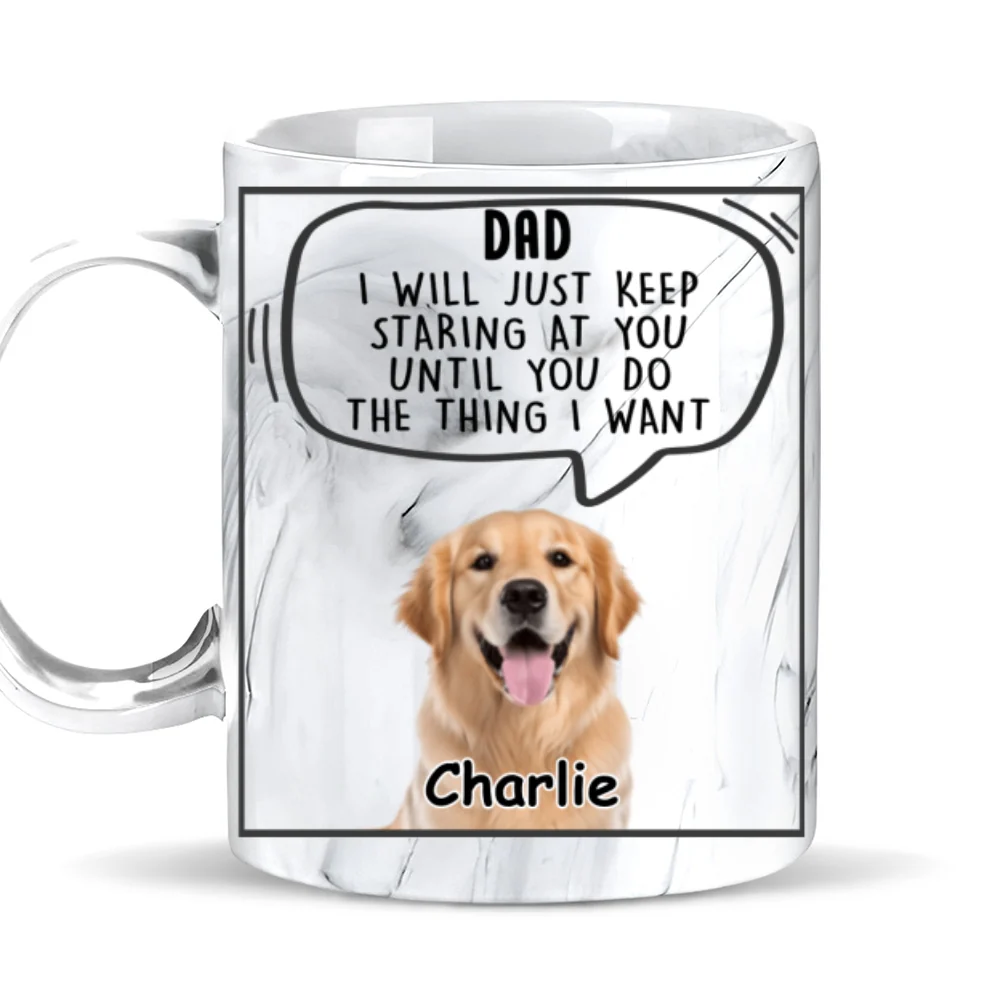 The Thing I Want Photo - Personalized Custom Grey Marble Mug - Image 4