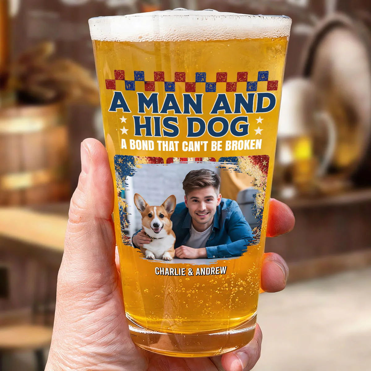 The Unbeatable Duo Photo - Personalized Custom Beer Glass