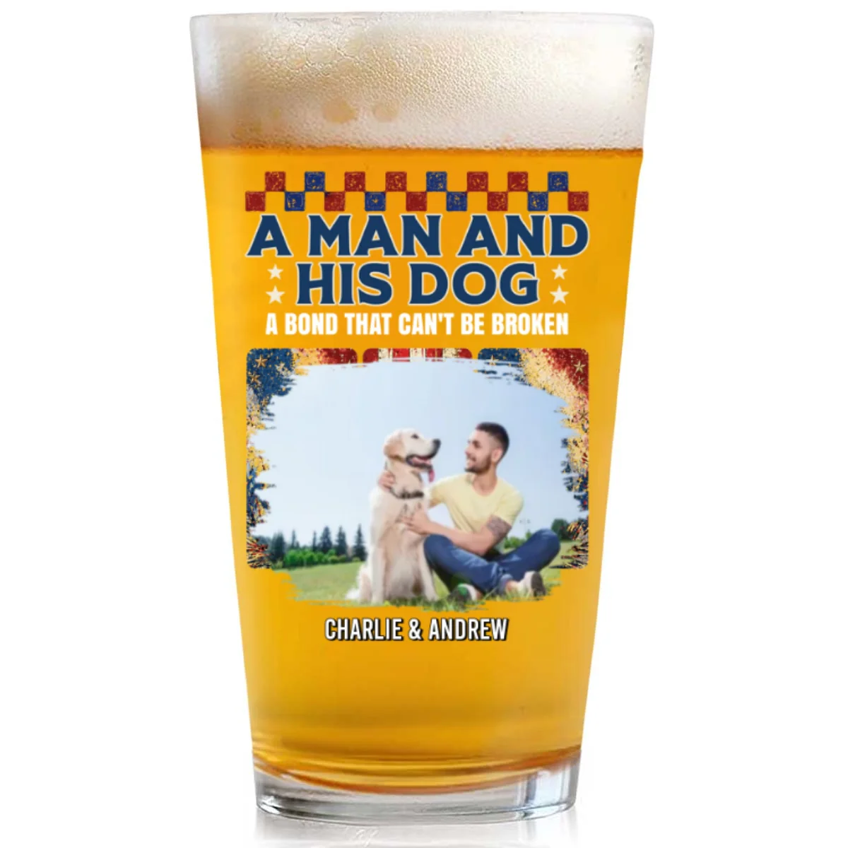 The Unbeatable Duo Photo - Personalized Custom Beer Glass - Image 3