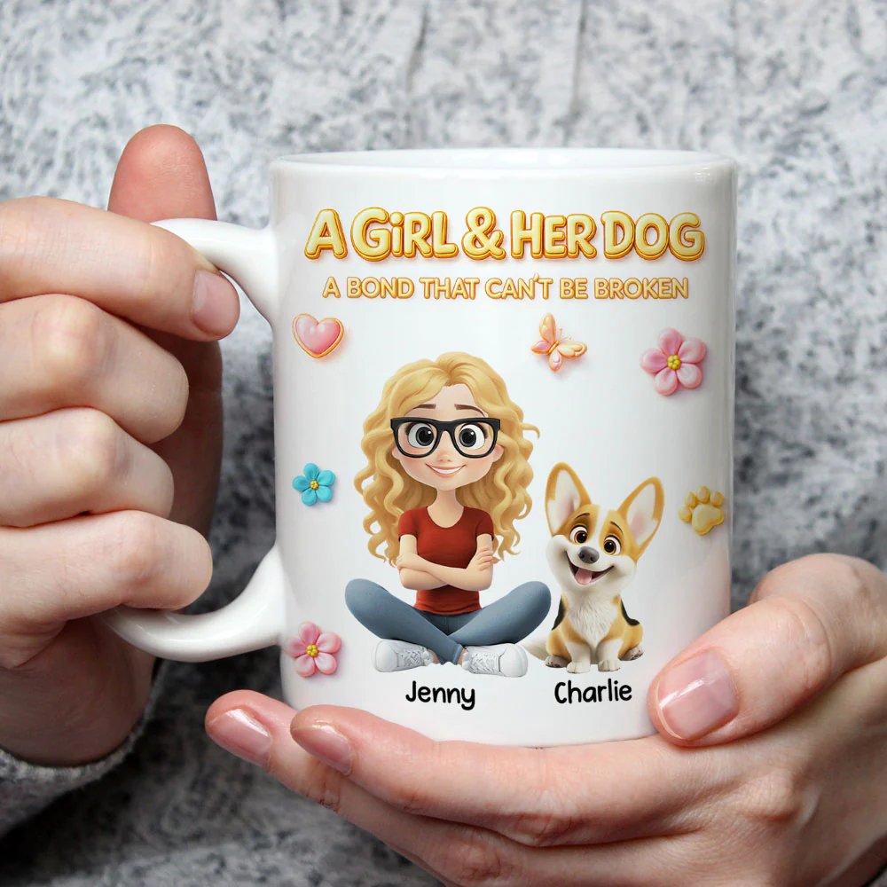 The Unbreakable Dog And Human Bond - Personalized Custom 3D Effect Coffee Mug - Image 4