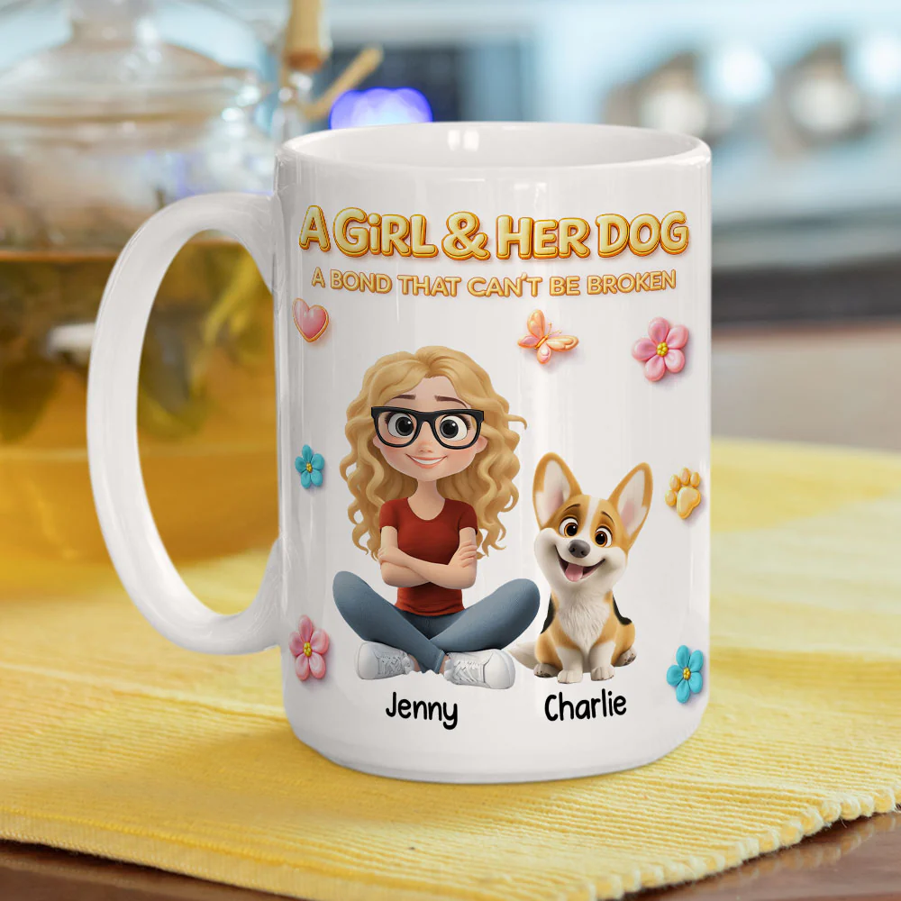 The Unbreakable Dog And Human Bond - Personalized Custom 3D Effect Coffee Mug - Image 5