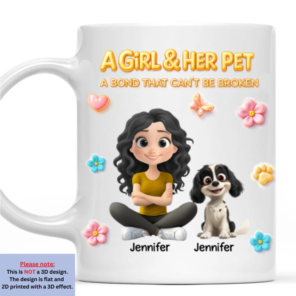 The Unbreakable Pet And Human Bond - Personalized Custom 3D Effect Coffee Mug - Image 8