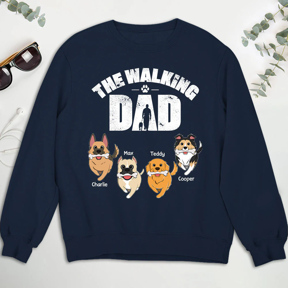 The Walking Dog - Personalized Custom Sweatshirt - Image 2