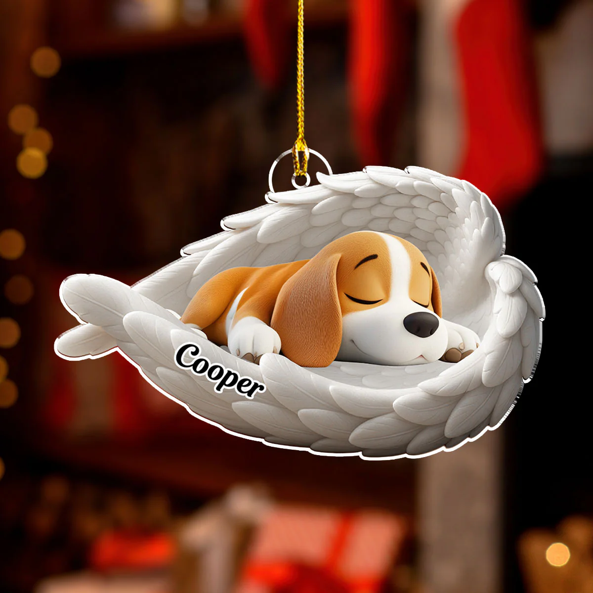 The Wings Of My Dog - Personalized Custom Acrylic Ornament - Image 3