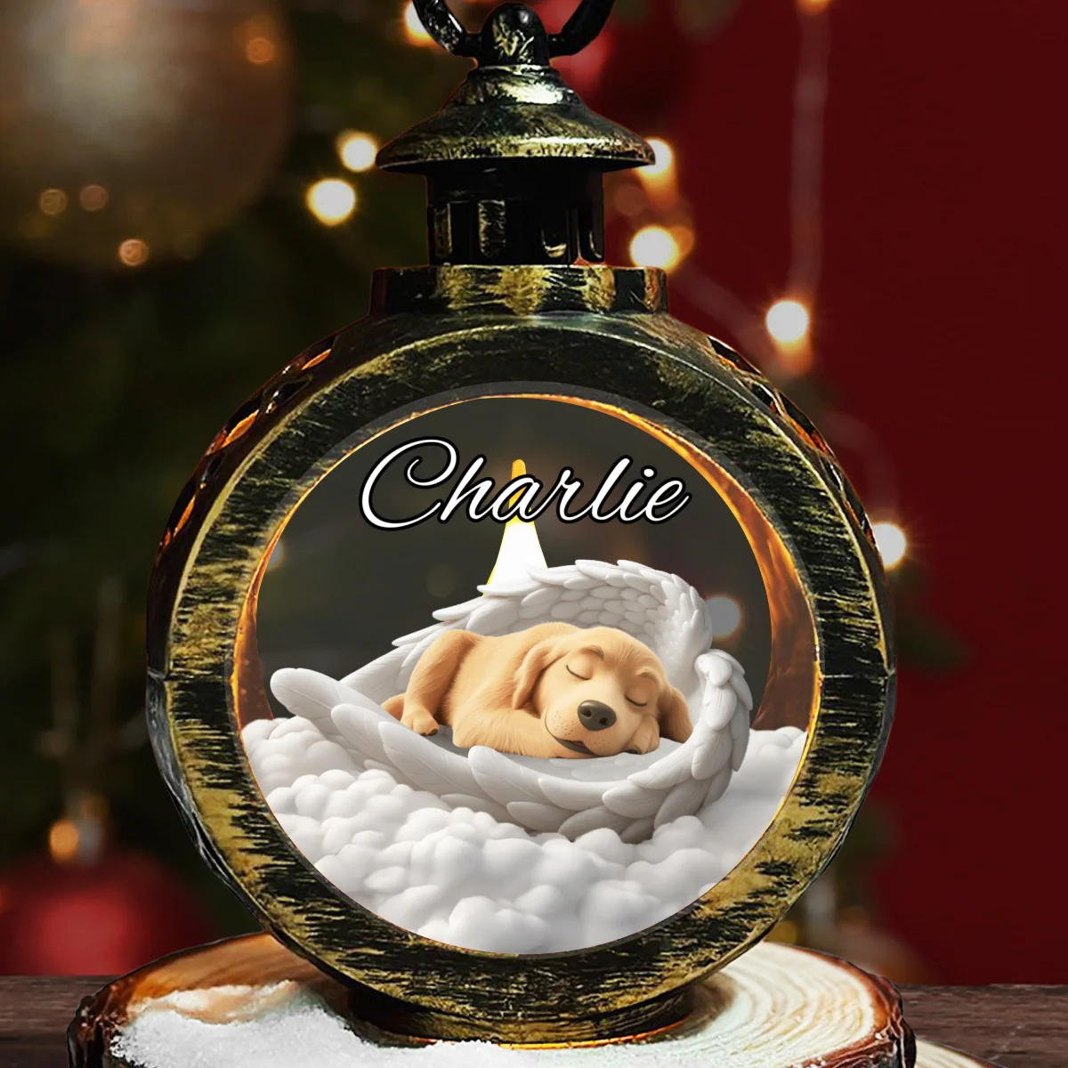The Wings Of My Dog - Personalized Custom Christmas Lantern - Image 6