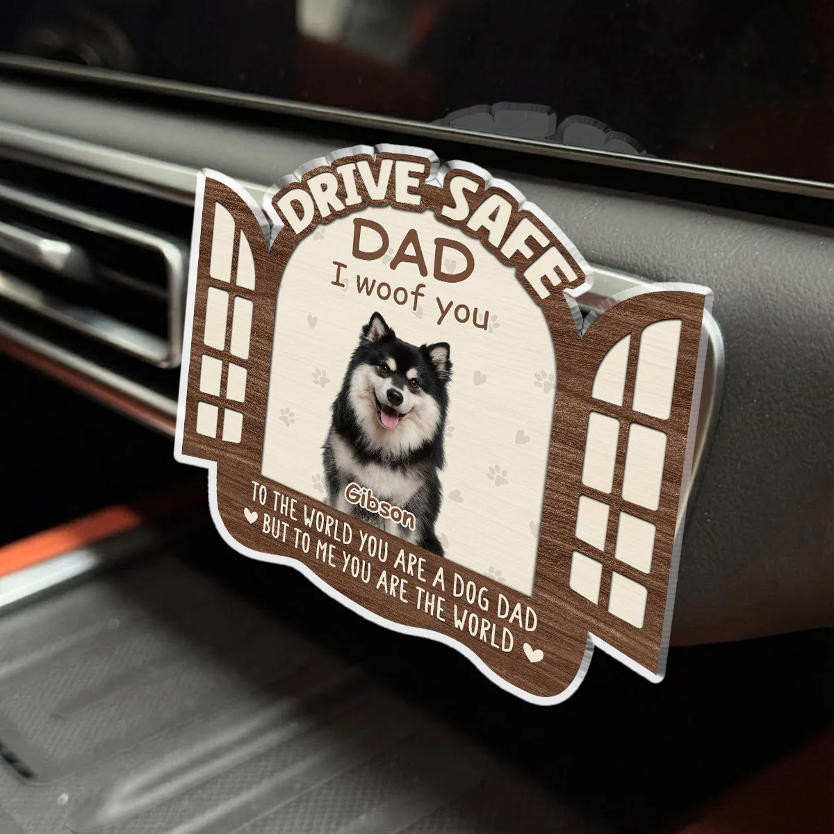 The World To Me Photo - Personalized Custom Car Vent Clip - Image 2