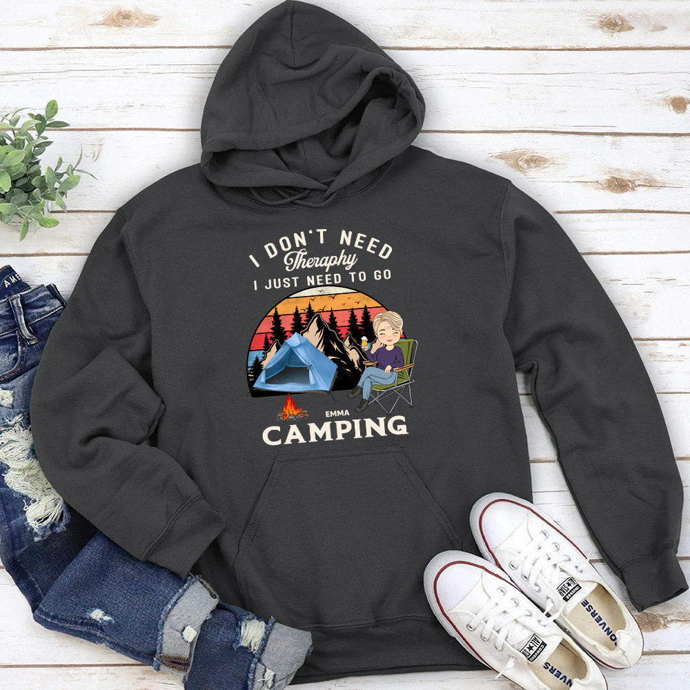 Therapy Camping 2 - Personalized Custom Hoodie - Image 5
