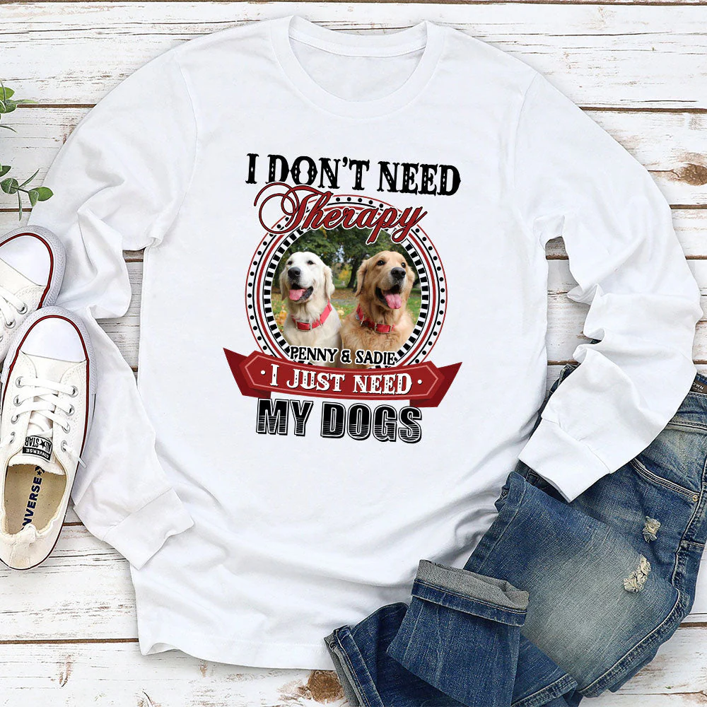 Therapy Photo - Personalized Custom Long Sleeve T-shirt - Image 3