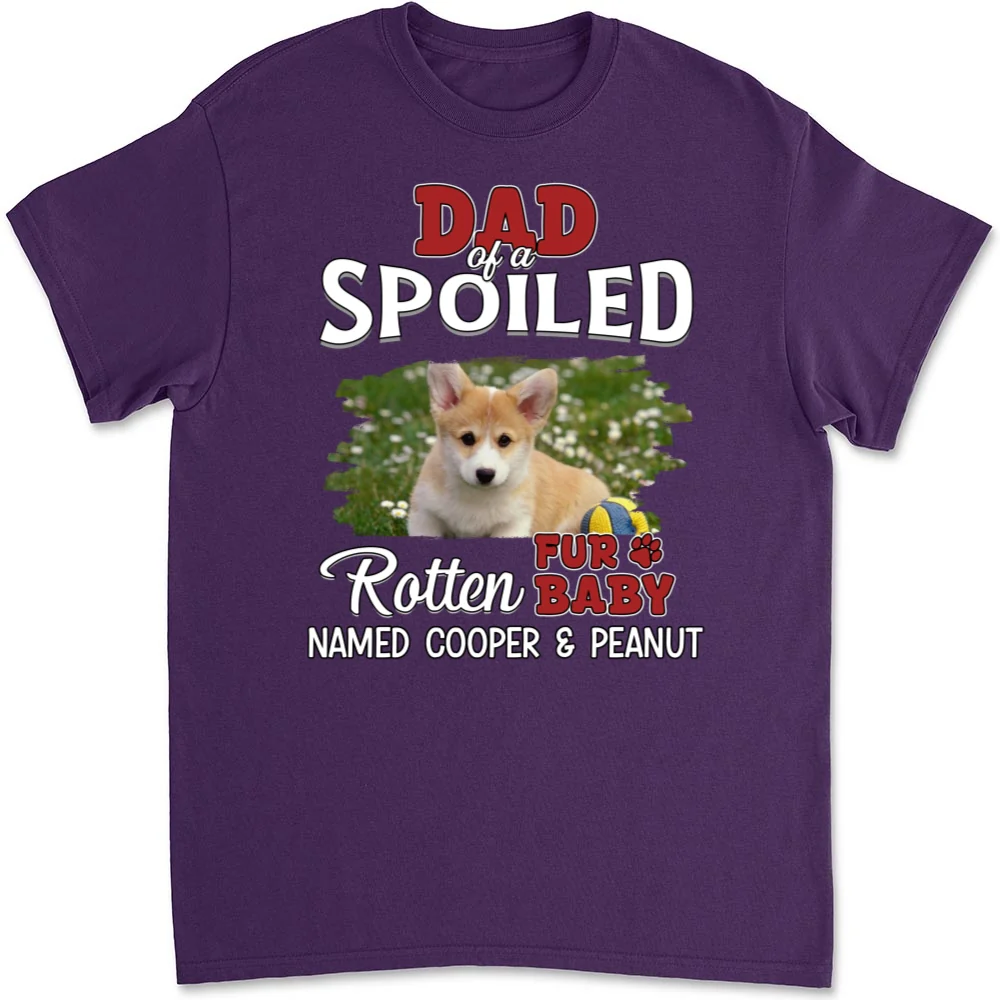 Thinking About My Spoiled Babies Dark Photo Ver - Personalized Custom Unisex T-shirt - Image 9