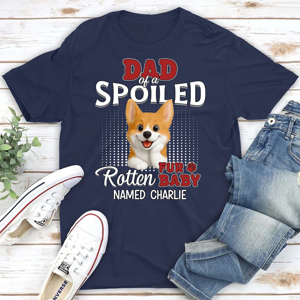 Thinking About My Spoiled Babies Dark Ver - Personalized Custom Unisex T-shirt - Image 2