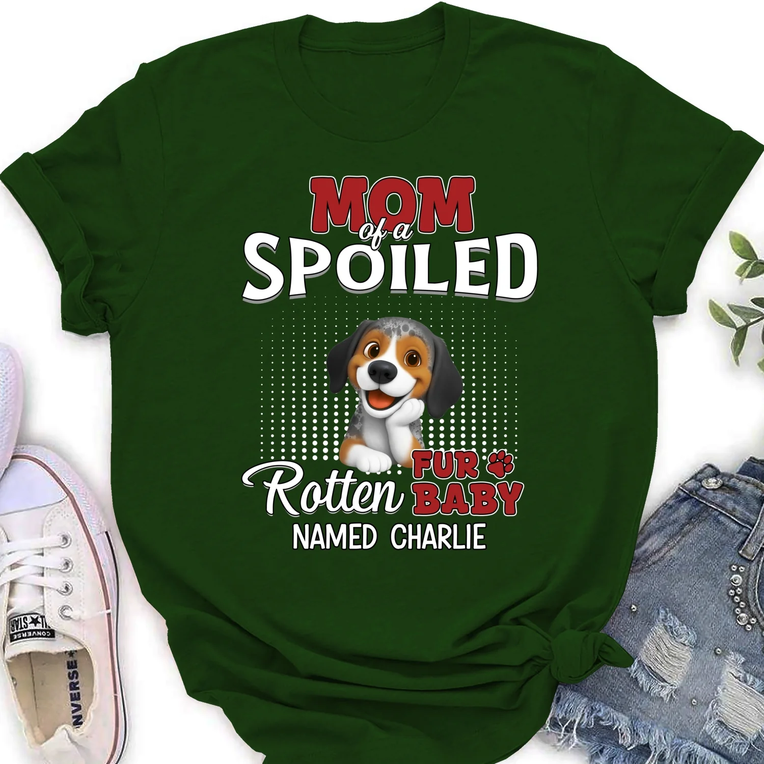 Thinking About My Spoiled Babies Dark Ver - Personalized Custom Women's T-shirt - Image 8