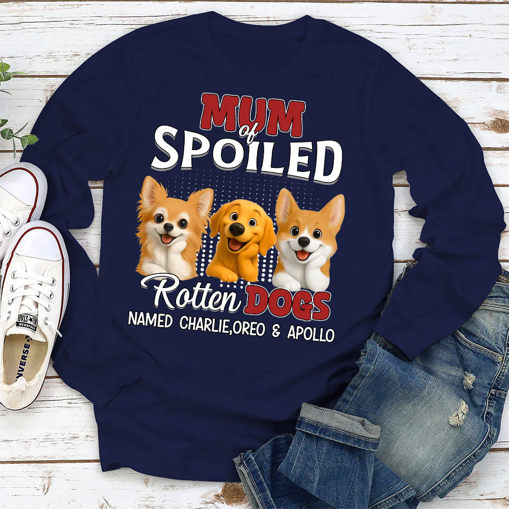Thinking About My Spoiled Baby - Personalized Custom Long Sleeve T-Shirt - Image 2