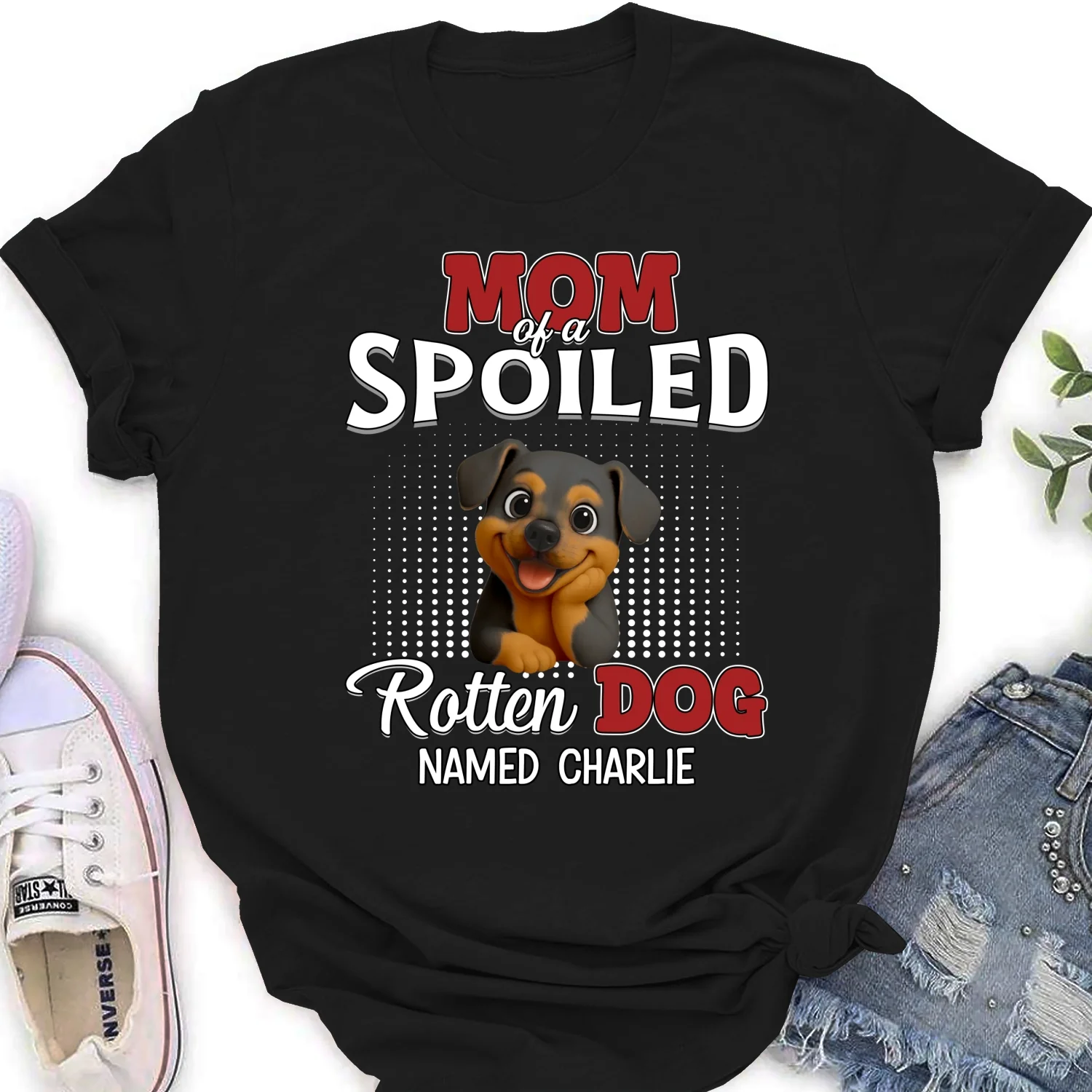 Thinking About My Spoiled Baby - Personalized Custom Women's T-Shirt - Image 6