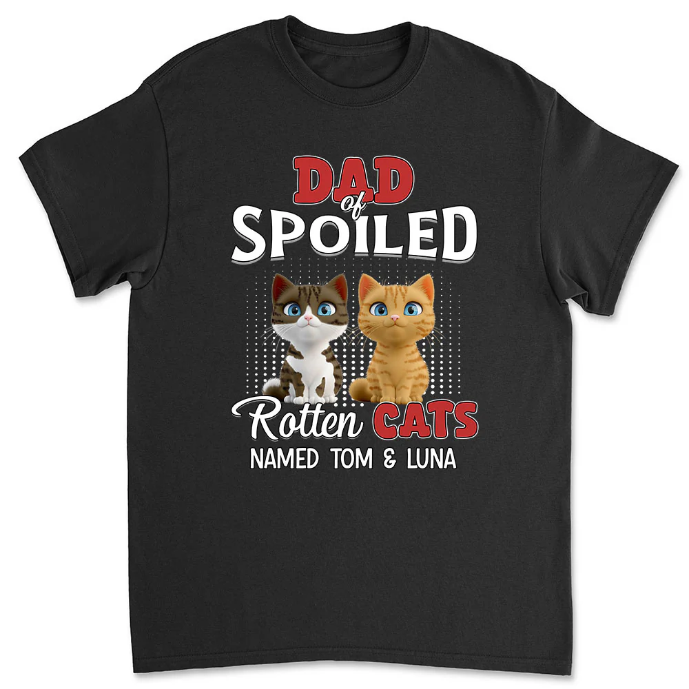 Thinking About My Spoiled Cats Official - Personalized Custom Shirt