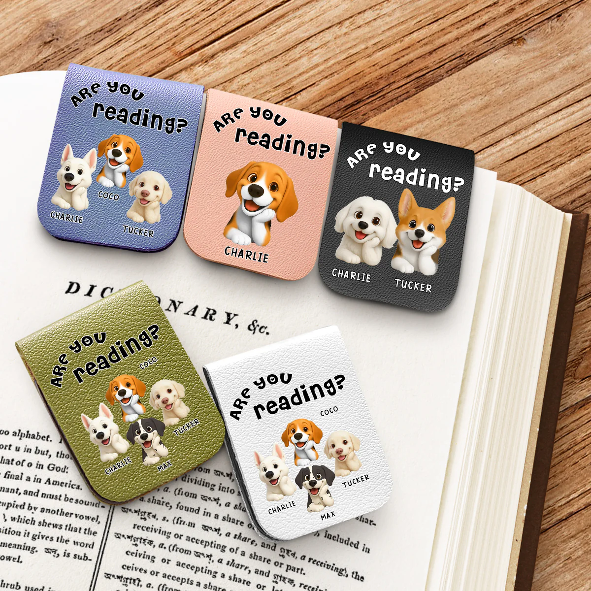 Thinking About You - Personalized Custom Leather Bookmark - Image 3