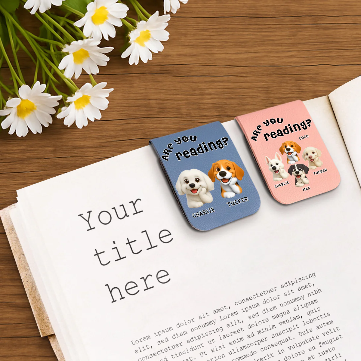 Thinking About You - Personalized Custom Leather Bookmark - Image 4