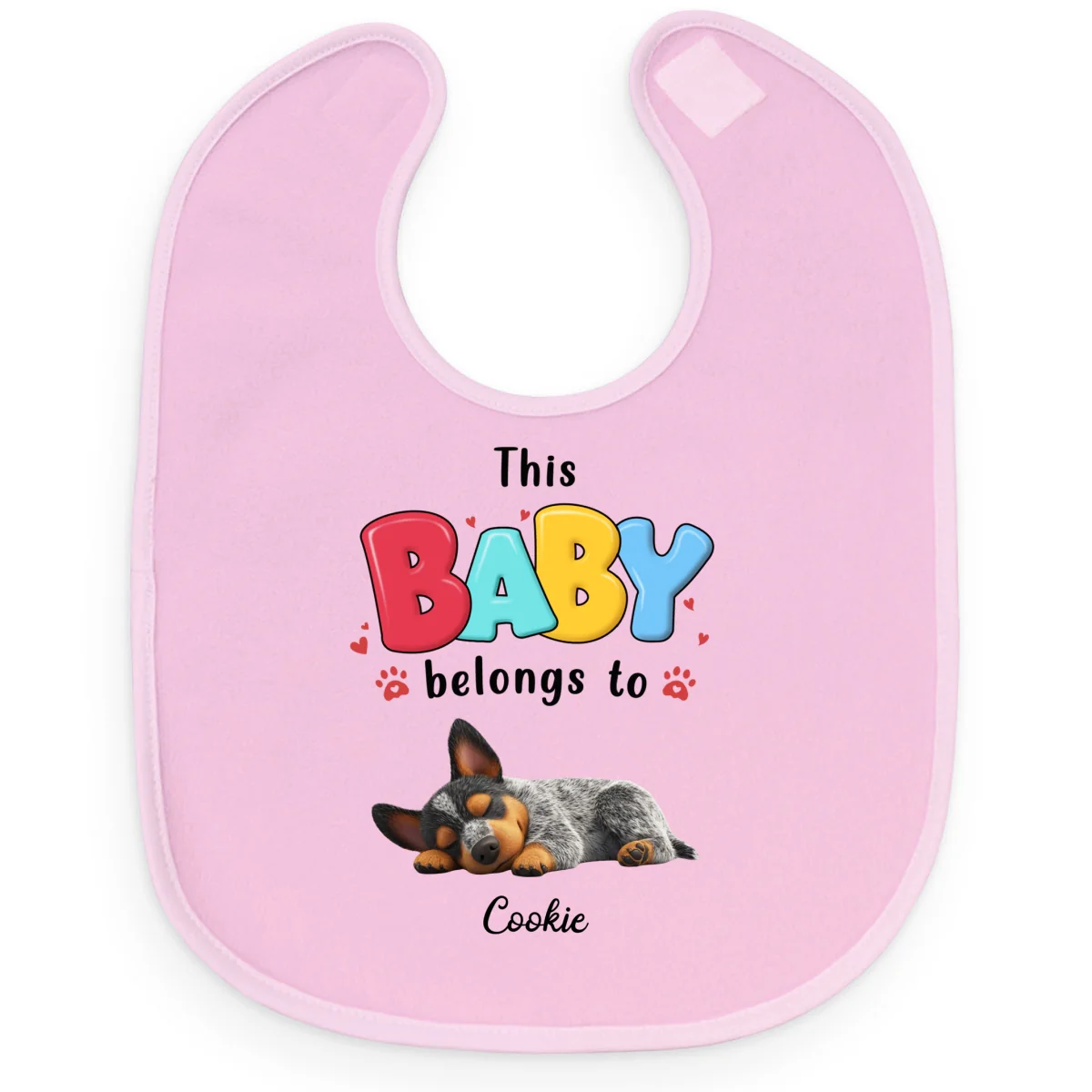 This Baby Belongs To Dogs - Personalized Custom Baby Bib - Image 9