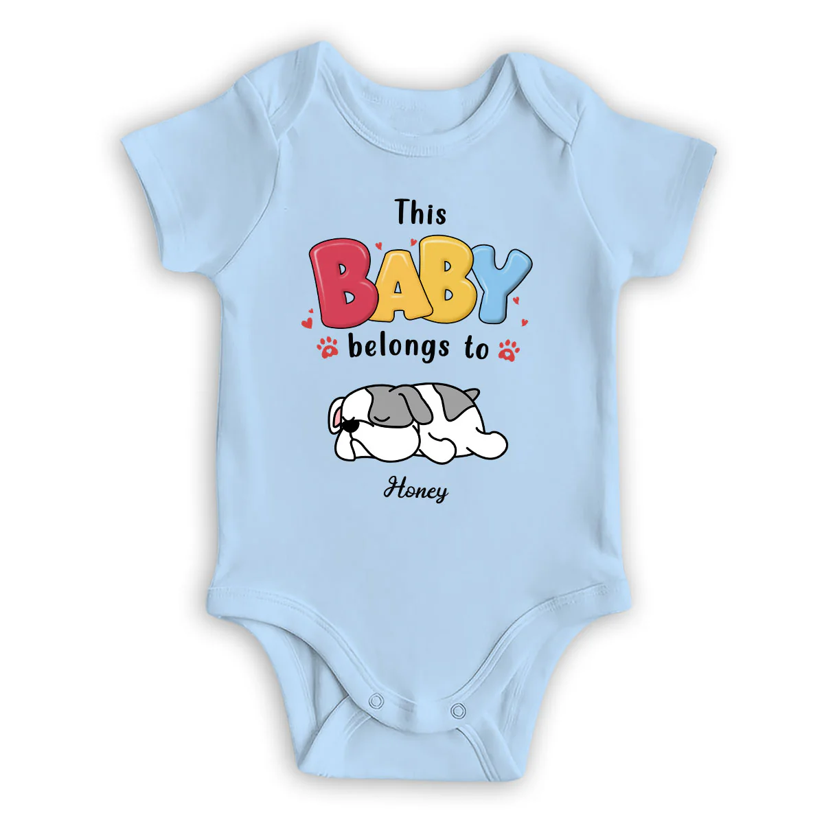 This Baby Belongs To Dogs - Personalized Custom Baby Onesie - Image 5