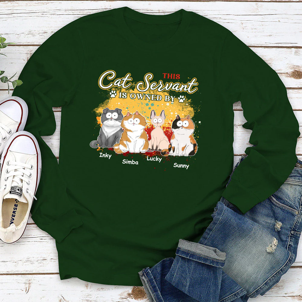 This Cat Servant - Personalized Custom Long Sleeve T-shirt - Image 3