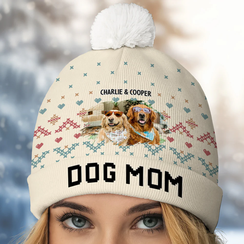 This Cozy Season Photo - Personalized Custom Bobble Beanie Hat - Image 2