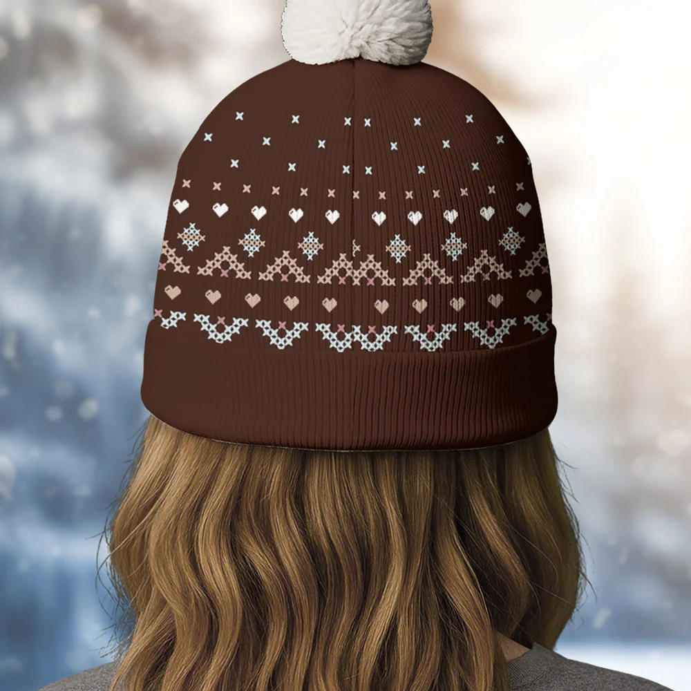 This Cozy Season Photo - Personalized Custom Bobble Beanie Hat - Image 3