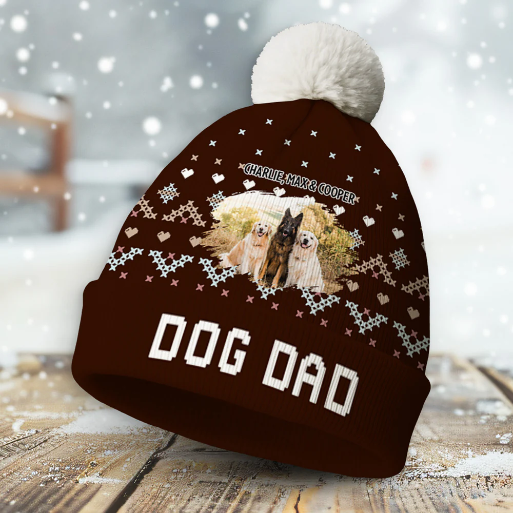 This Cozy Season Photo - Personalized Custom Bobble Beanie Hat - Image 4
