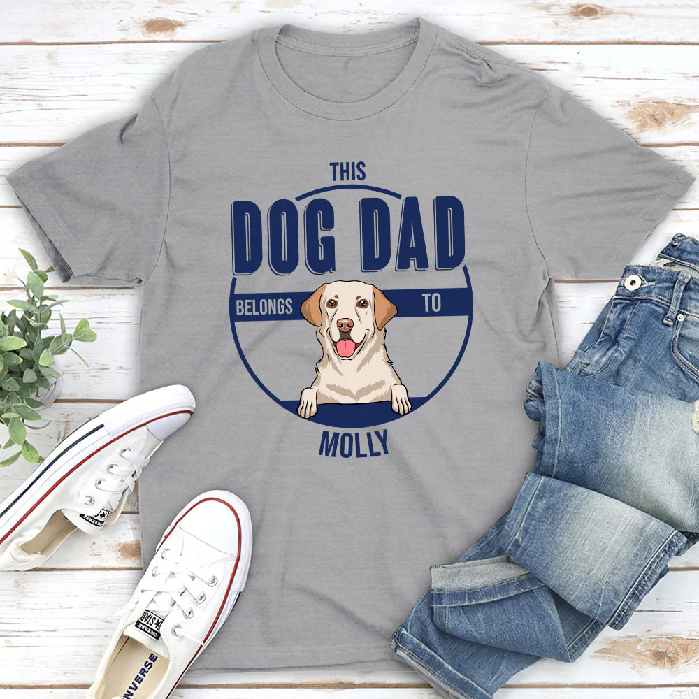 This Dad Belongs - Personalized Custom Unisex T-shirt