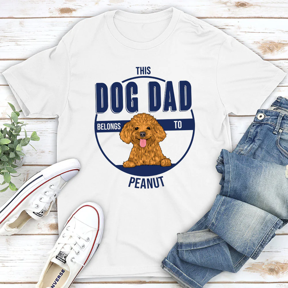 This Dad Belongs - Personalized Custom Unisex T-shirt - Image 2
