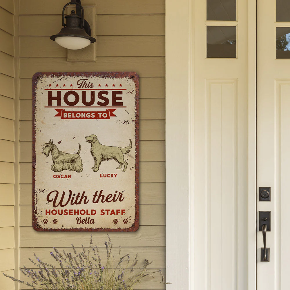 This House Belongs To - Personalized Custom Metal Sign - Image 5