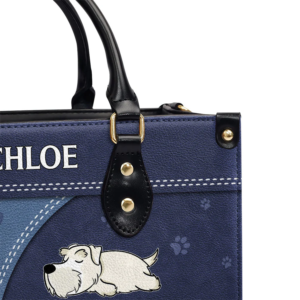 This Human Belongs To - Personalized Custom Leather Bag - Image 5