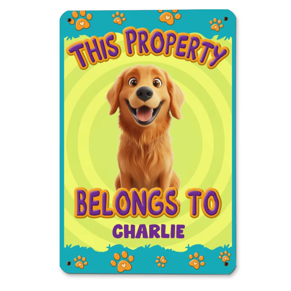 This Human Belongs To Us Cartoon - Personalized Custom Metal Sign - Image 6