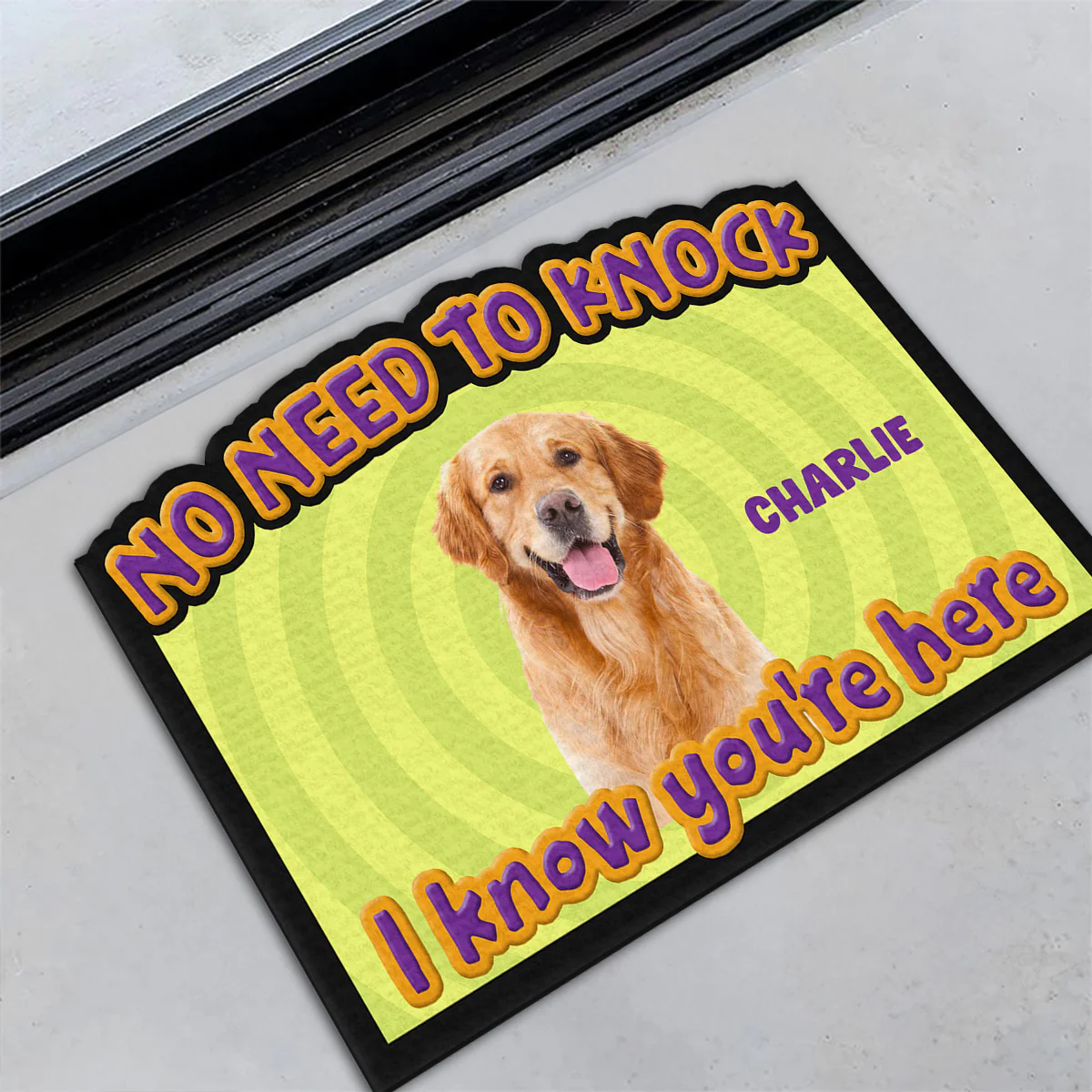 This Human Belongs To Us Cartoon Photo - Personalized Custom Doormat