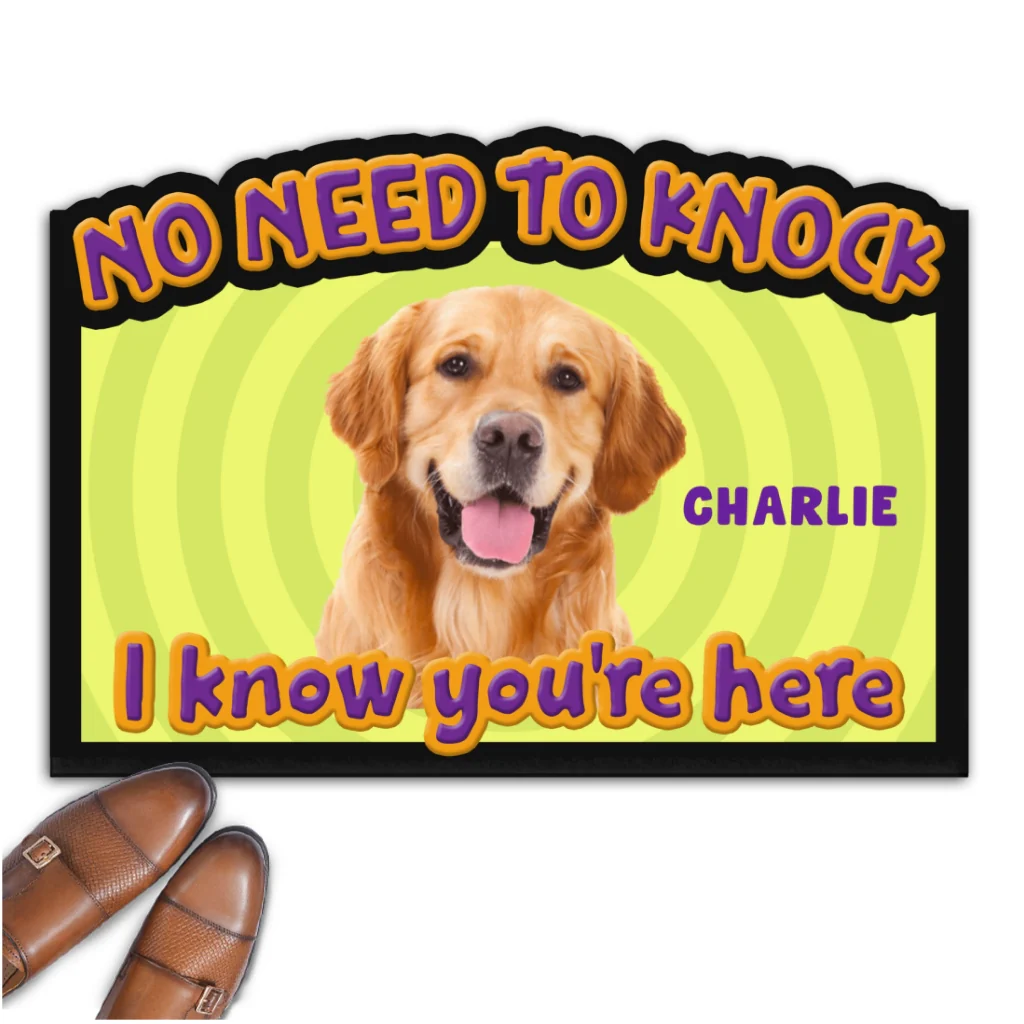 This Human Belongs To Us Cartoon Photo - Personalized Custom Doormat - Image 2