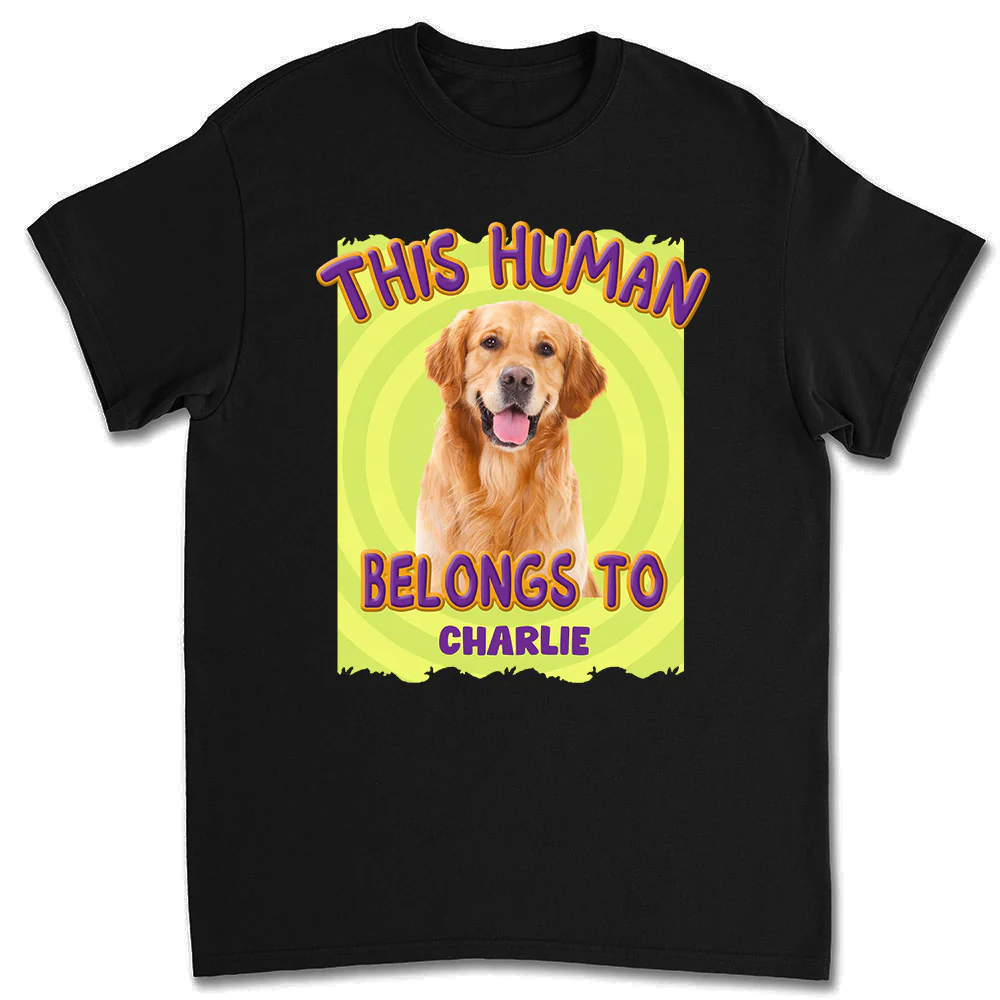 This Human Belongs To Us Cartoon Photo - Personalized Custom Unisex T-shirt