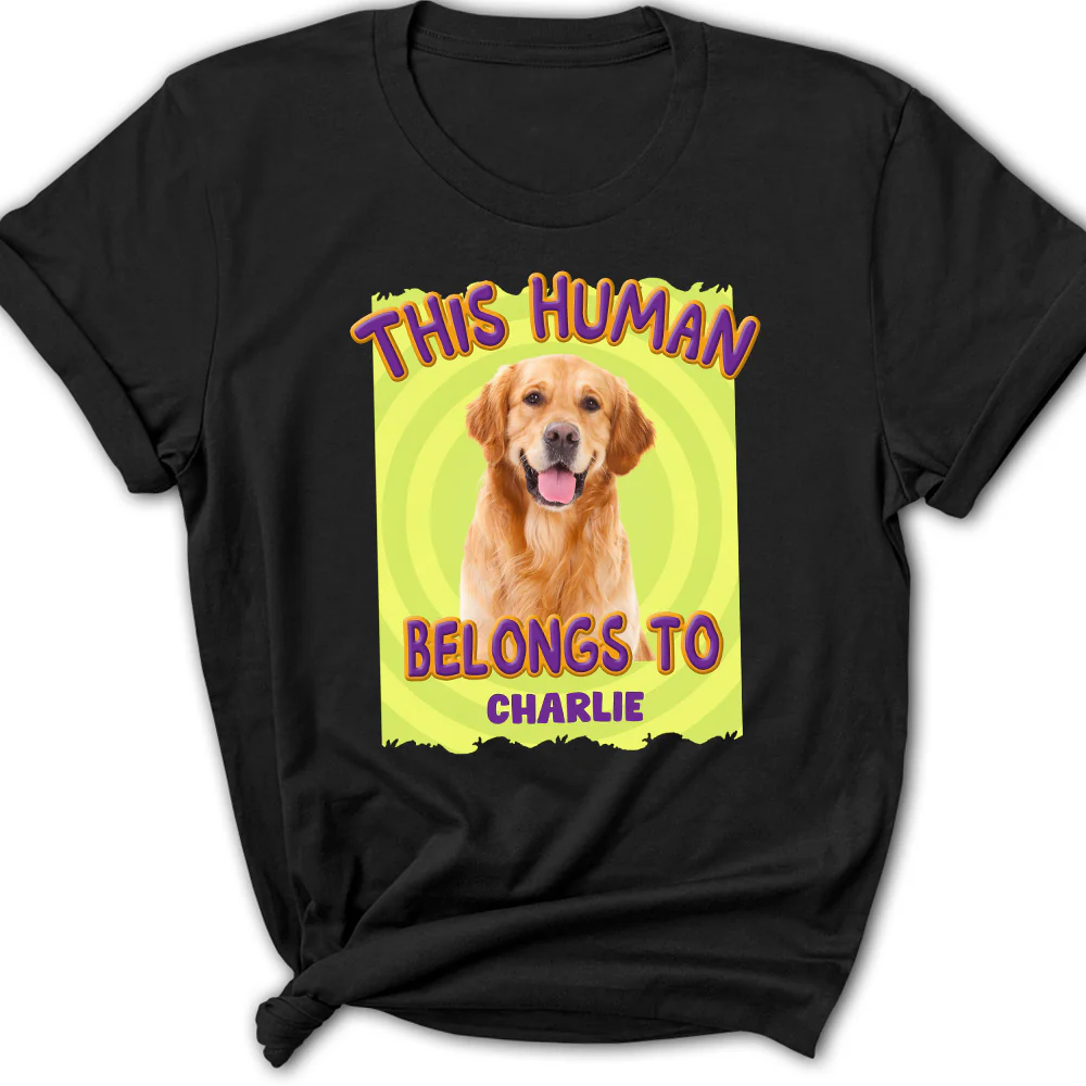 This Human Belongs To Us Photo - Personalized Custom Women's T-Shirt