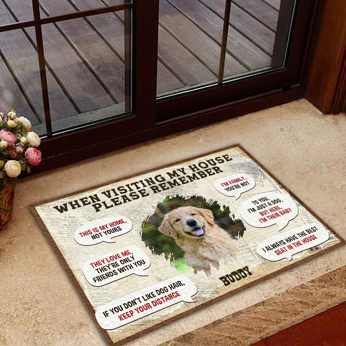 This Is My Home Not Yours Photo - Personalized Custom Doormat