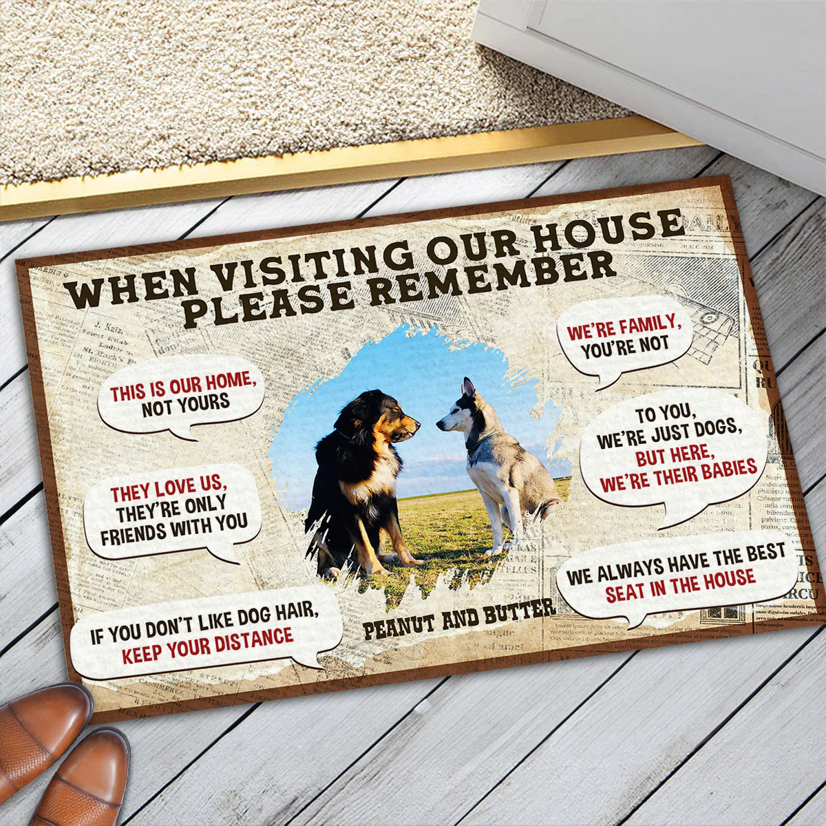 This Is My Home Not Yours Photo - Personalized Custom Doormat - Image 2