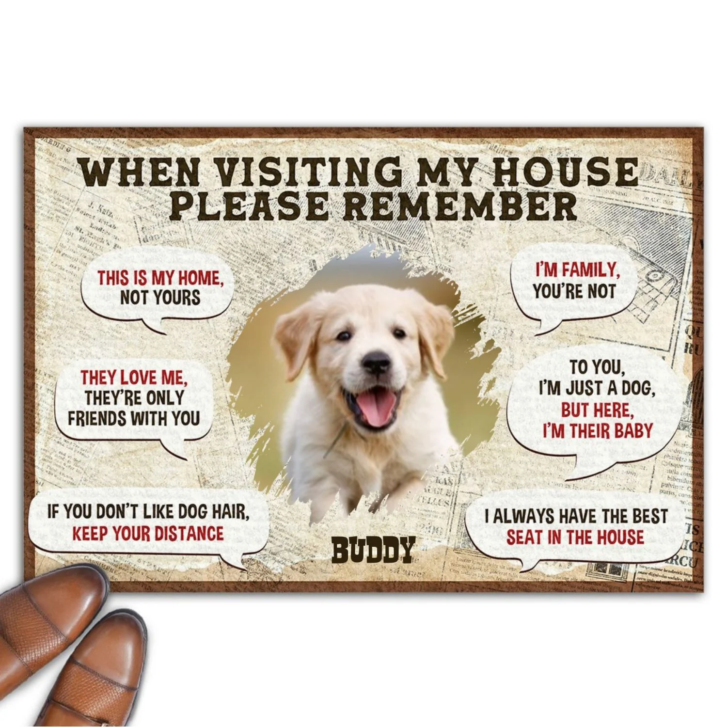 This Is My Home Not Yours Photo - Personalized Custom Doormat - Image 4