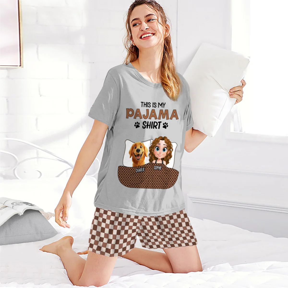 This Is My Pawjama - Personalized Custom Short Pajama Set - Image 2