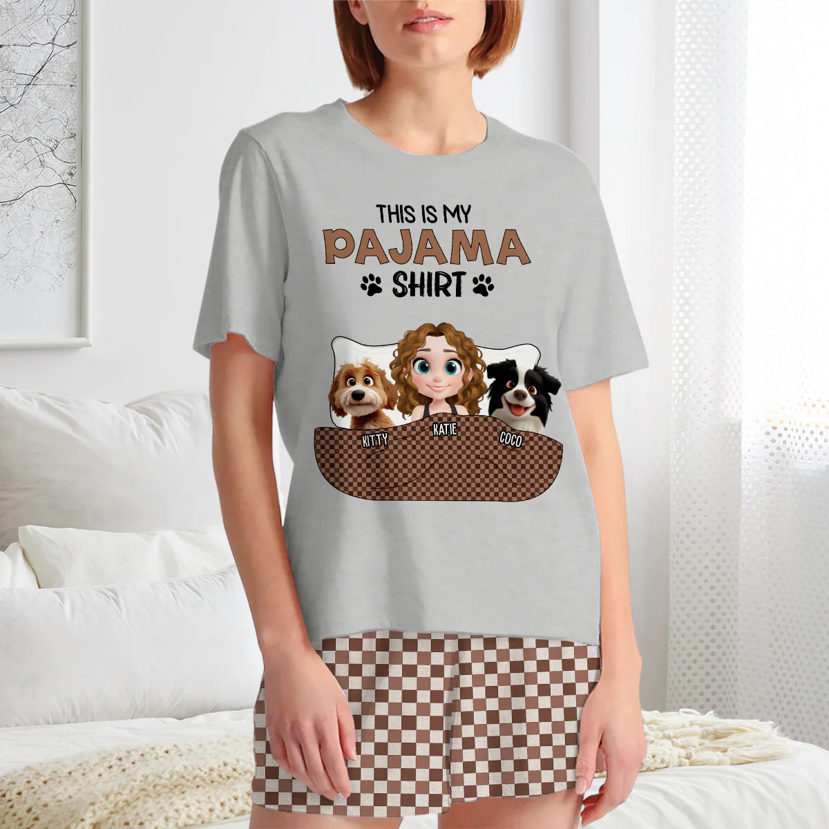 This Is My Pawjama - Personalized Custom Short Pajama Set - Image 4