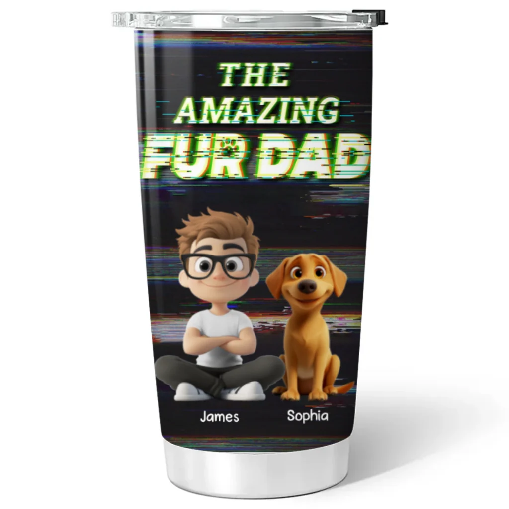 This Is Our Awesome Pet Dad - Personalized Custom Tumbler - Image 6